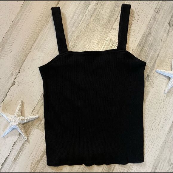 Express Black Crop Top Medium - Picture 6 of 6
